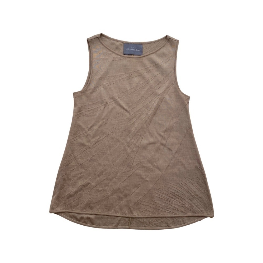 Pepa Pombo Tan Tone Knitted Tank Top Size M